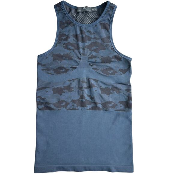 Stella McCartney Adidas Tank Top Camo Stretch Sleeveless Activewear Sz Small - Picture 1 of 8